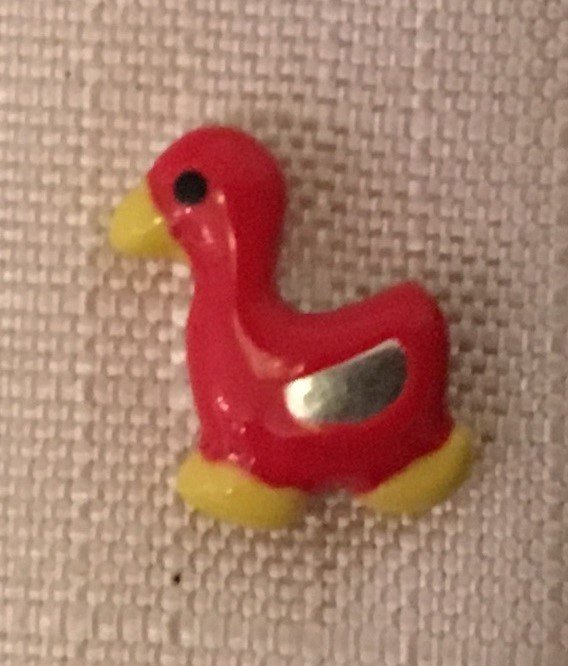 Ohrringe Kinder Mädchen Enten echtes Silber mit rot