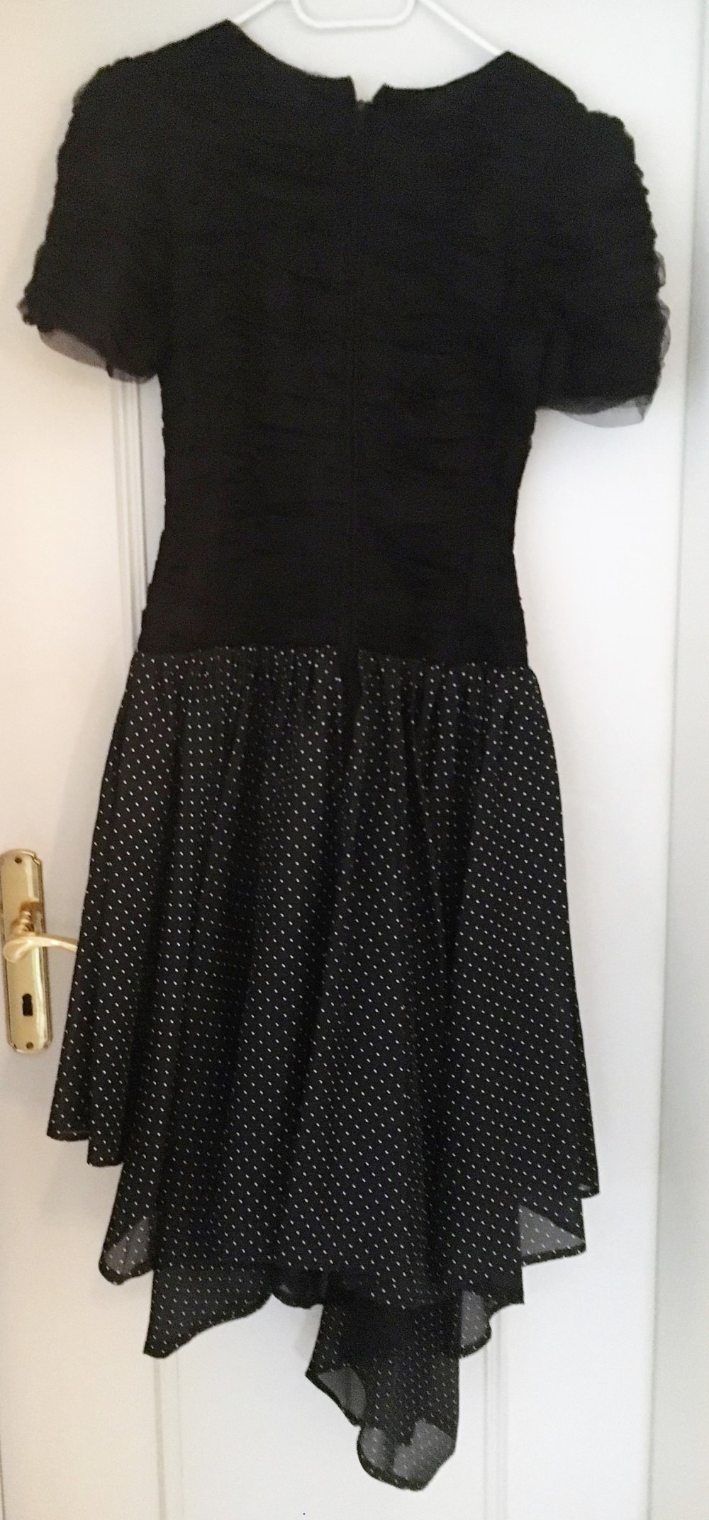 Kleid Zipfelkleid schwarz-weiß Gr. 38