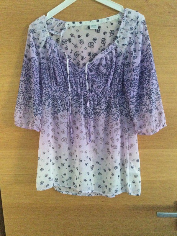 Halbarm Bluse, Chiffon