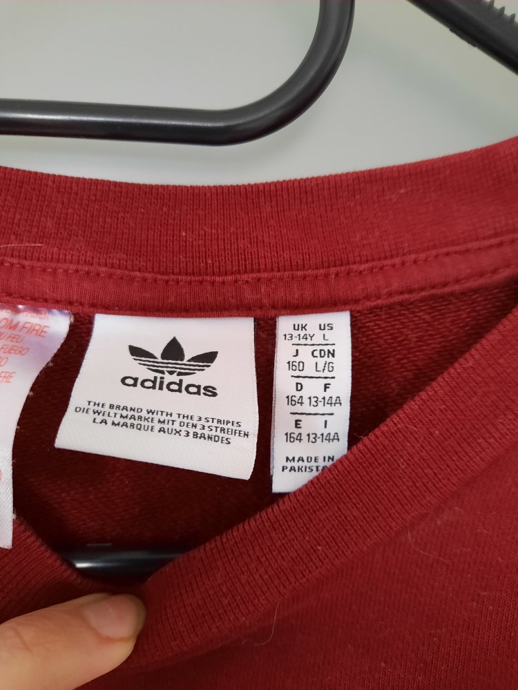 Adidas Pullover burgunder