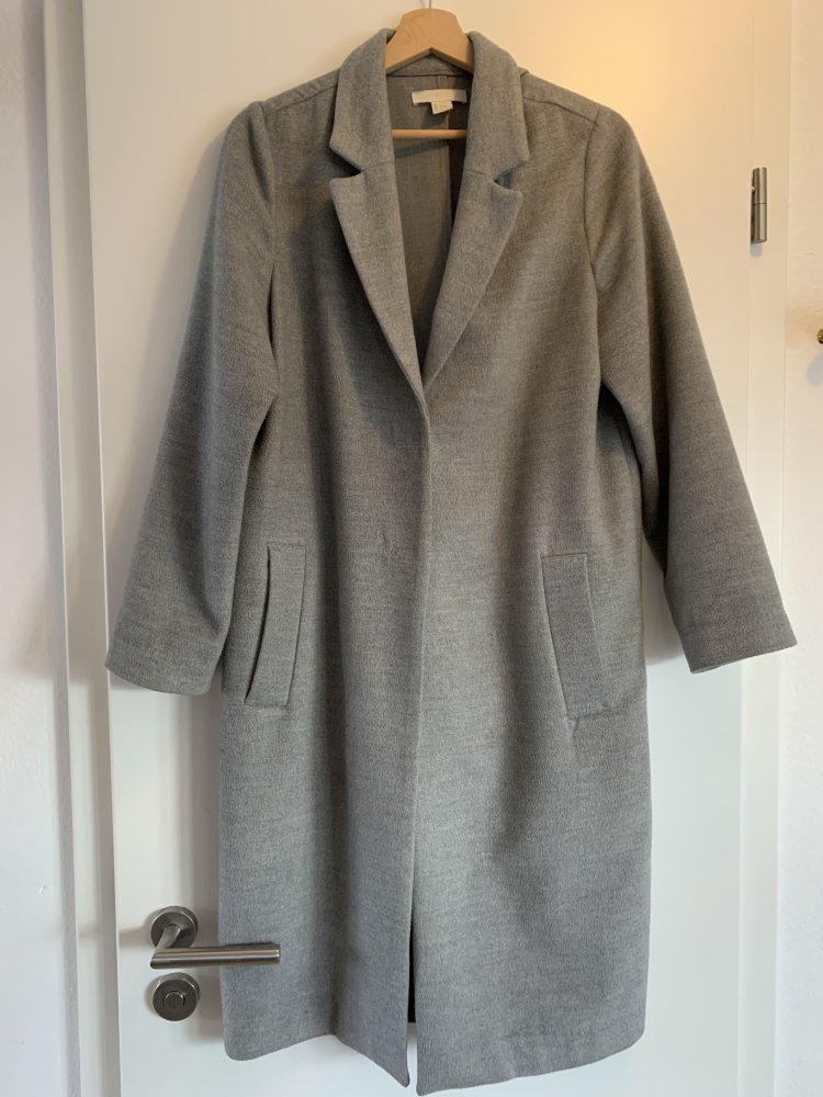 H&M Maxi-Mantel Größe 38, grau