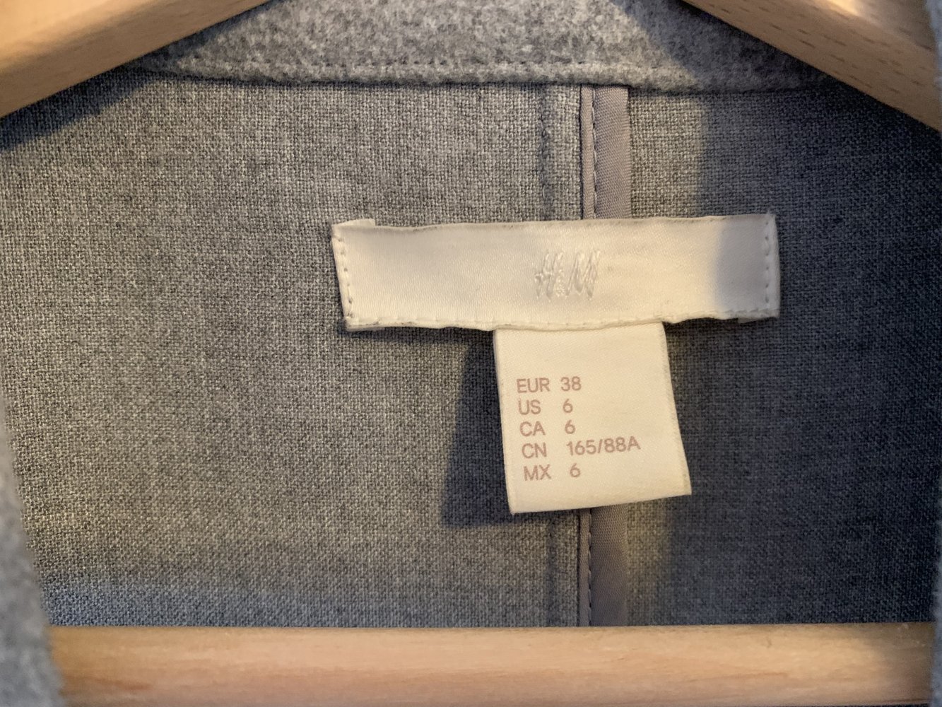 H&M Maxi-Mantel Größe 38, grau