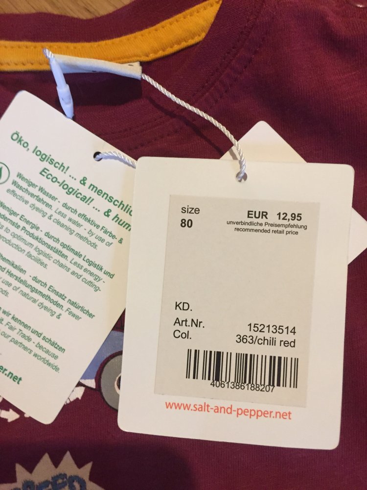 Shirt Salt and Pepper 80 Neu mit Etikett 