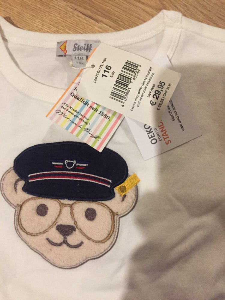Steiff Shirt 116 Neu mit Etikett Matrose 