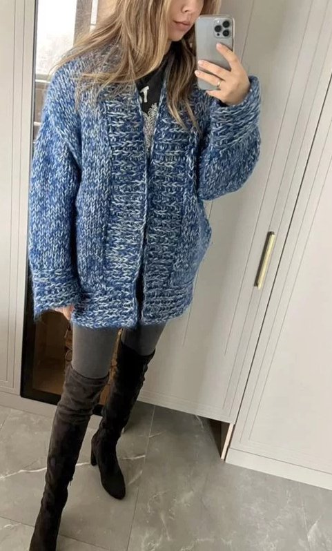 Autorin handgefertigte Damen Strickjacke