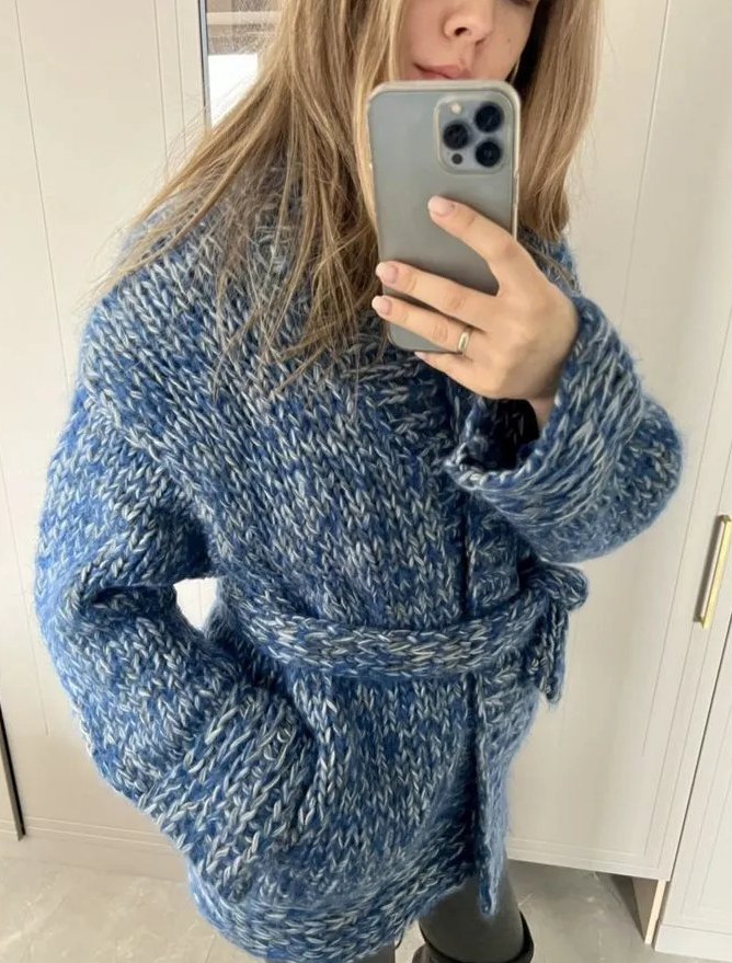 Autorin handgefertigte Damen Strickjacke