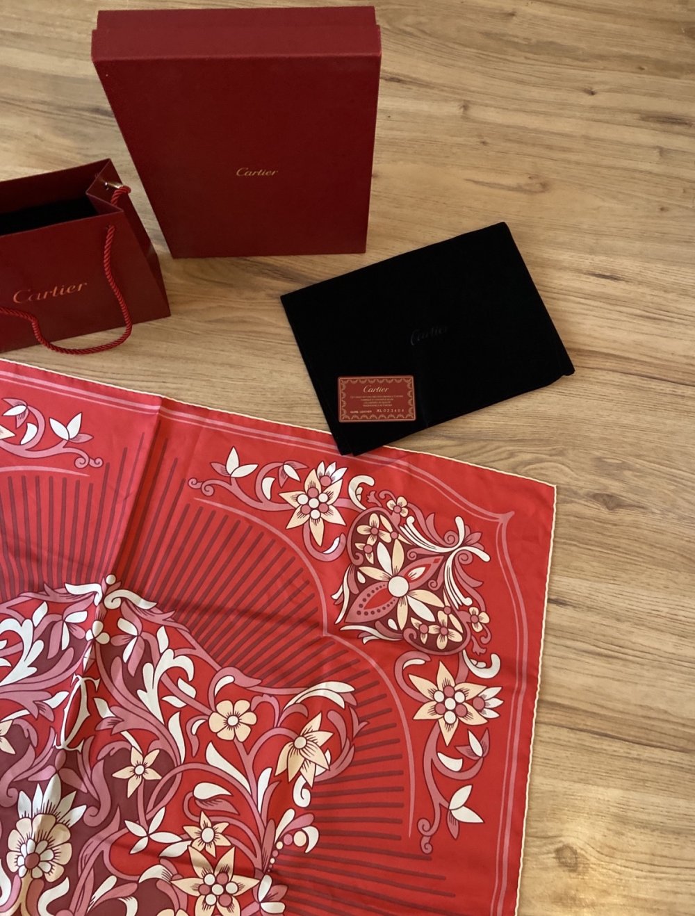 Original Luxus Seiden Tuch Cartier