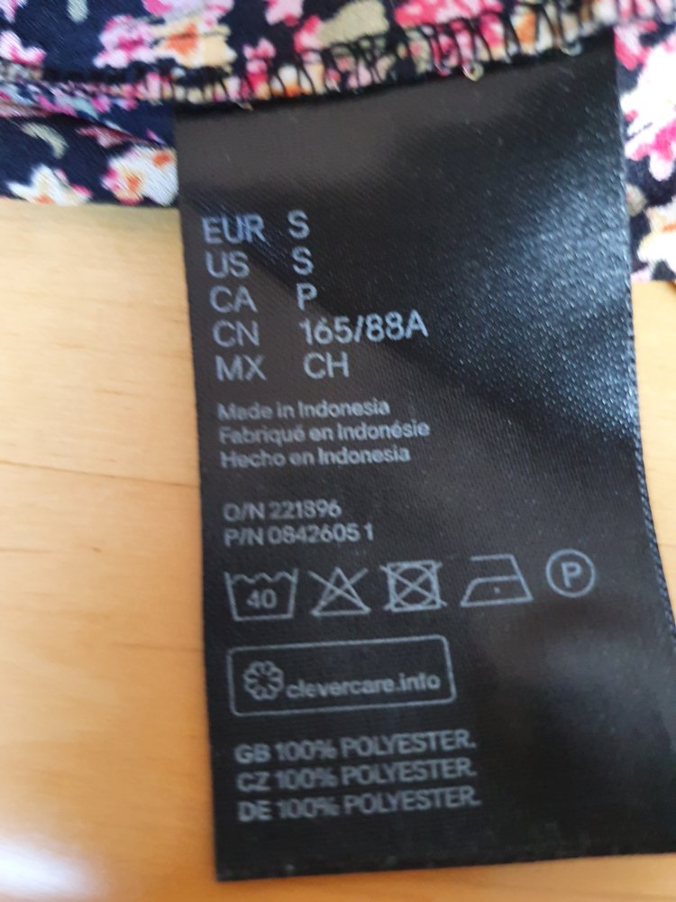 H&M Damen Oversized Bluse geblümt langarm S ( M )