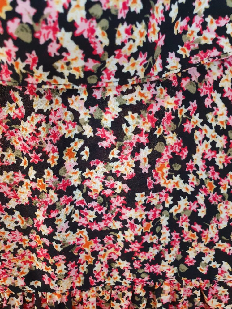 H&M Damen Oversized Bluse geblümt langarm S ( M )