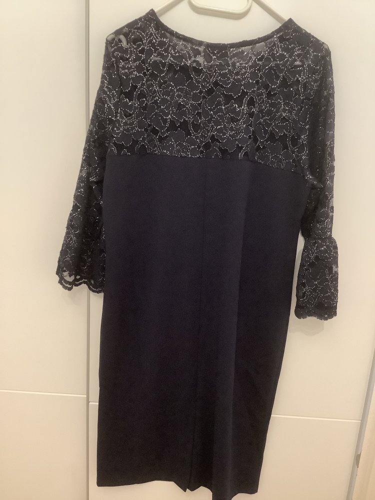 MIAMODA KLEID MIT DER SPITZE GR.42 neu Marine