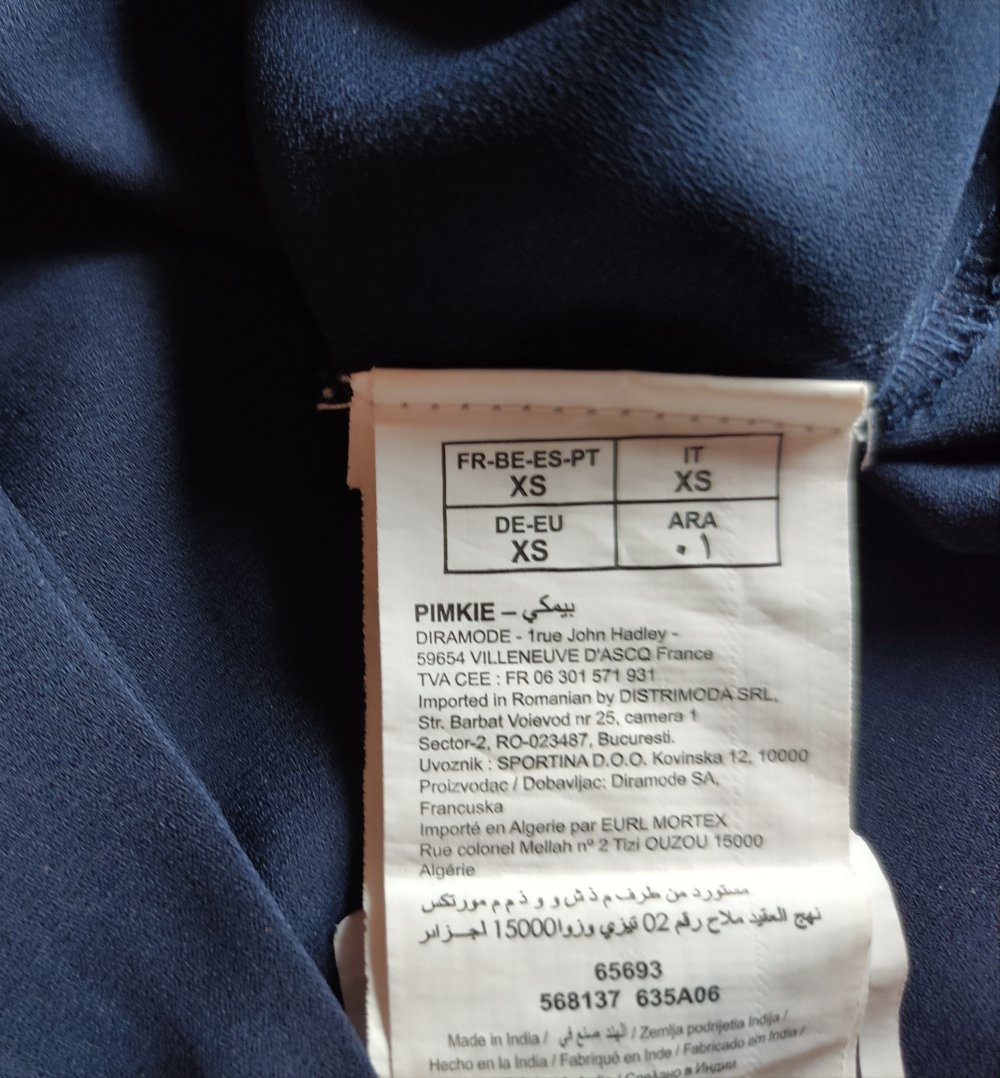 Pimkie - ärmellose Bluse mit Pailetten - dunkelblau - Gr. XS - Elegant