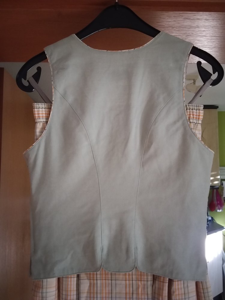 Landhausrock mit Mieder gelb-grün