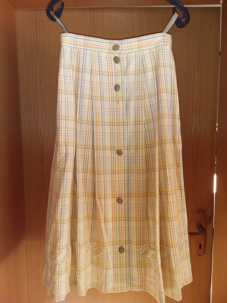 Landhausrock mit Mieder gelb-grün