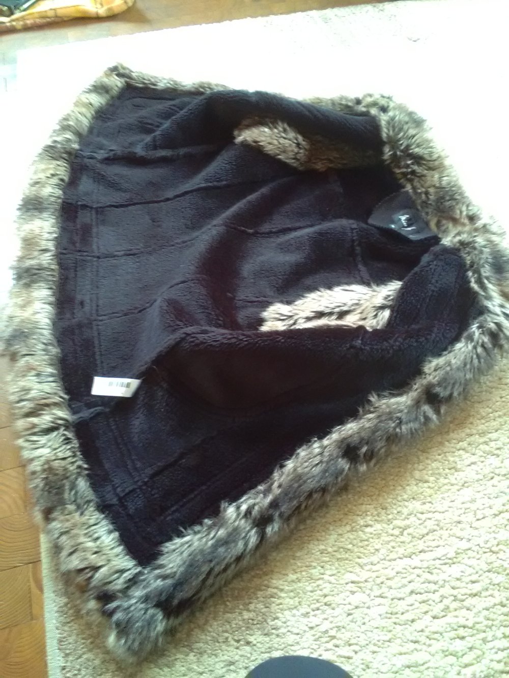 Weste mit Fellbesatz Gr. 38