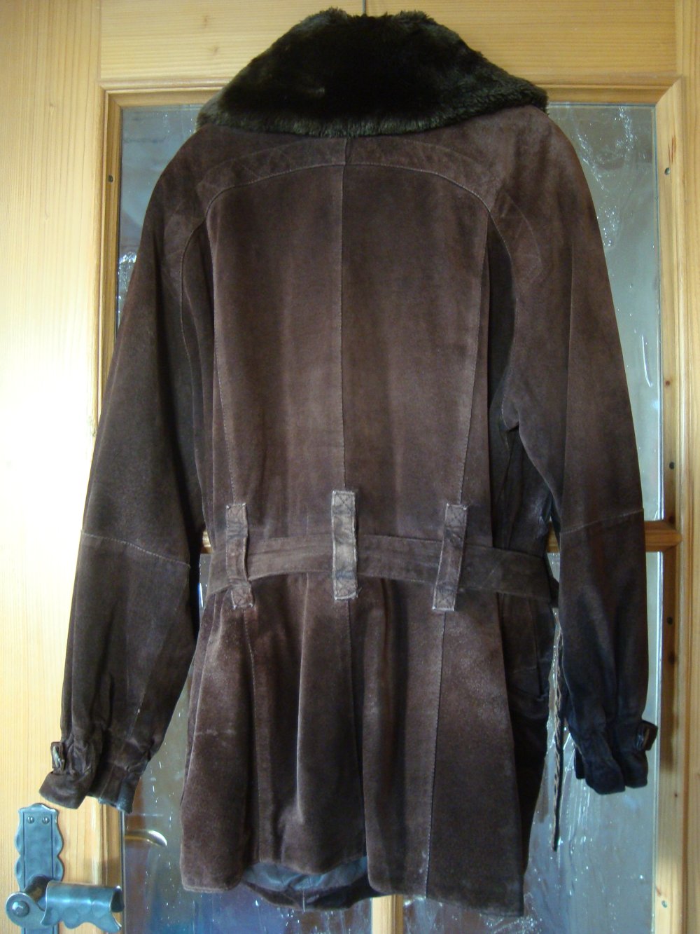 kaffeebraune Lederjacke Gr. M