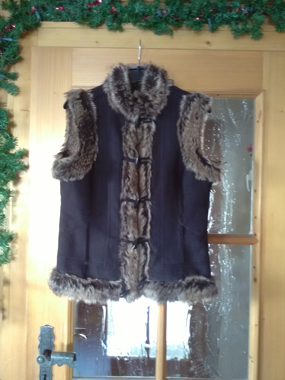 Weste mit Fellbesatz Gr. 38