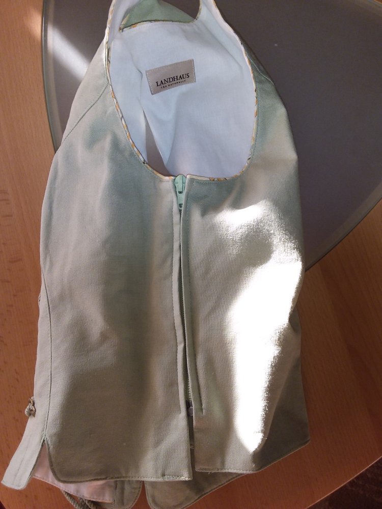 Landhausrock mit Mieder gelb-grün