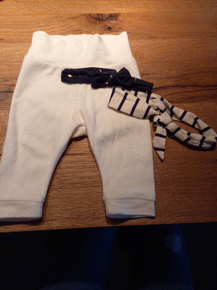 H&M Fleecehose weiß Gr.62 