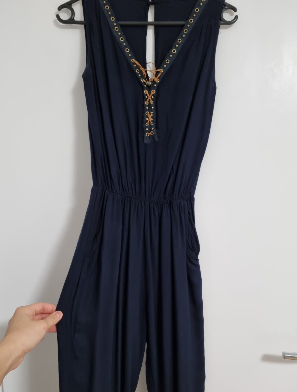 Jumpsuit kurzärmlig Marineblau