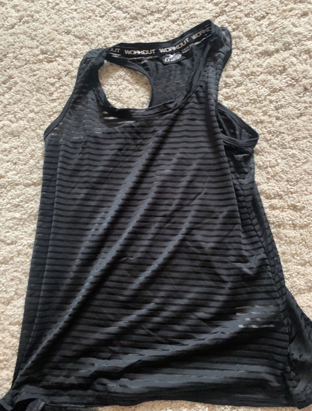 sporttop schwarz trägerlos crane