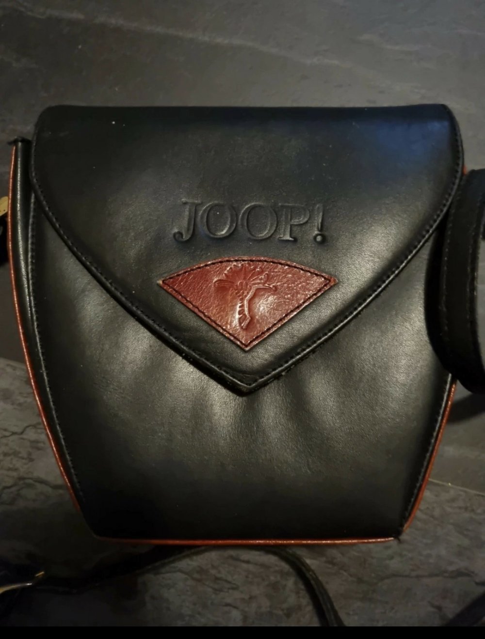 true vintage joop Leder Umhängetasche