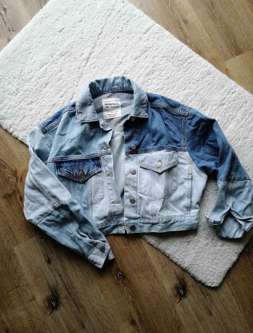 Oversized Retro Patchwork Jeansjacke