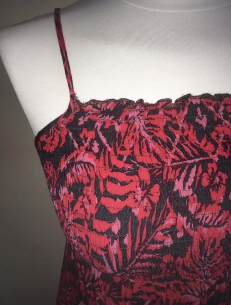 Träger-Kleid von C&A, Größe 164/S, rot und schwarz