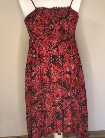 Träger-Kleid von C&A, Größe 164/S, rot und schwarz