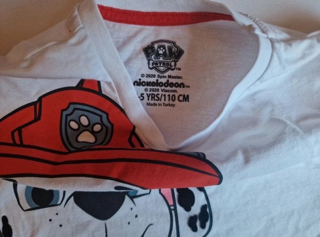 Weisses T-Shirt Paw Patrol Gr.110, Marshall