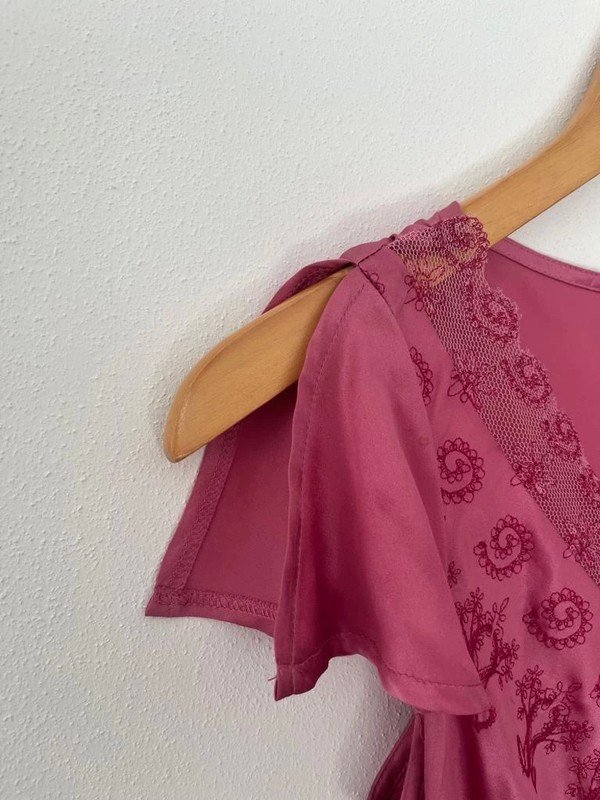 Rosa sehr schicke spitzenbluse für Abends