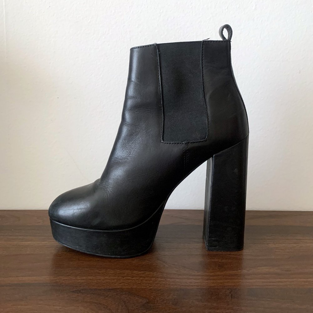 Plateau Stiefeletten schwarz, Grösse 38