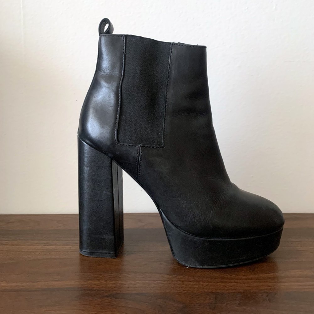 Plateau Stiefeletten schwarz, Grösse 38