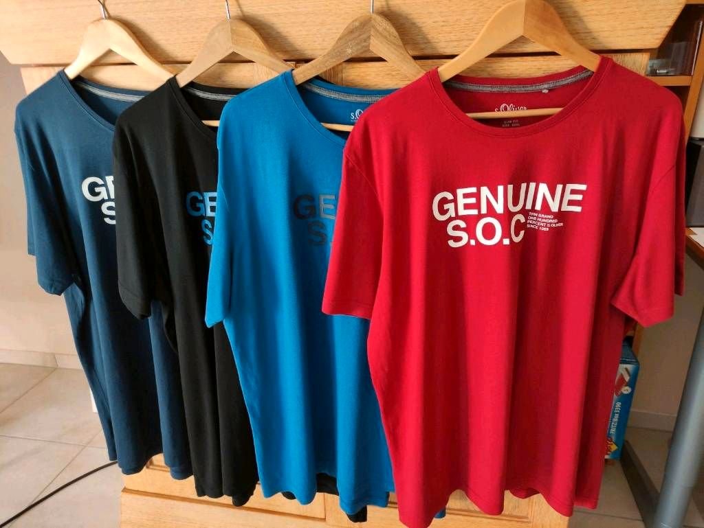 Neuwertige s.oliver Herren T-Shirts, xxl und/oder xxxl - slim fit - Preis pro Stück!
