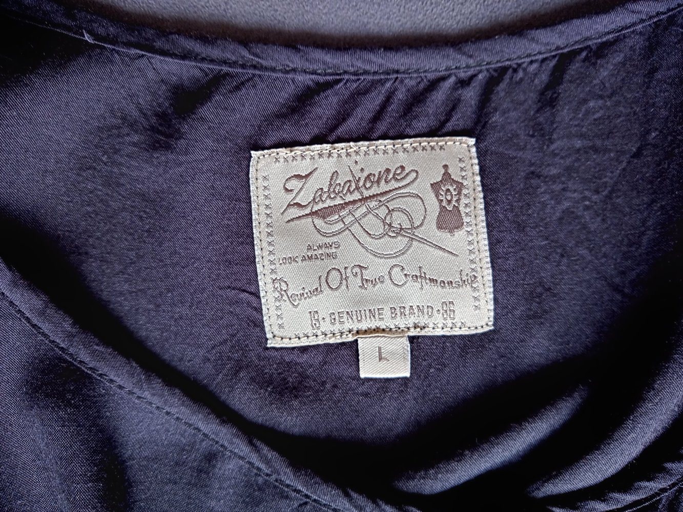 Zabajone Damen Sommerbluse Shirt Top Gr.L Neuwertig dunkel grau