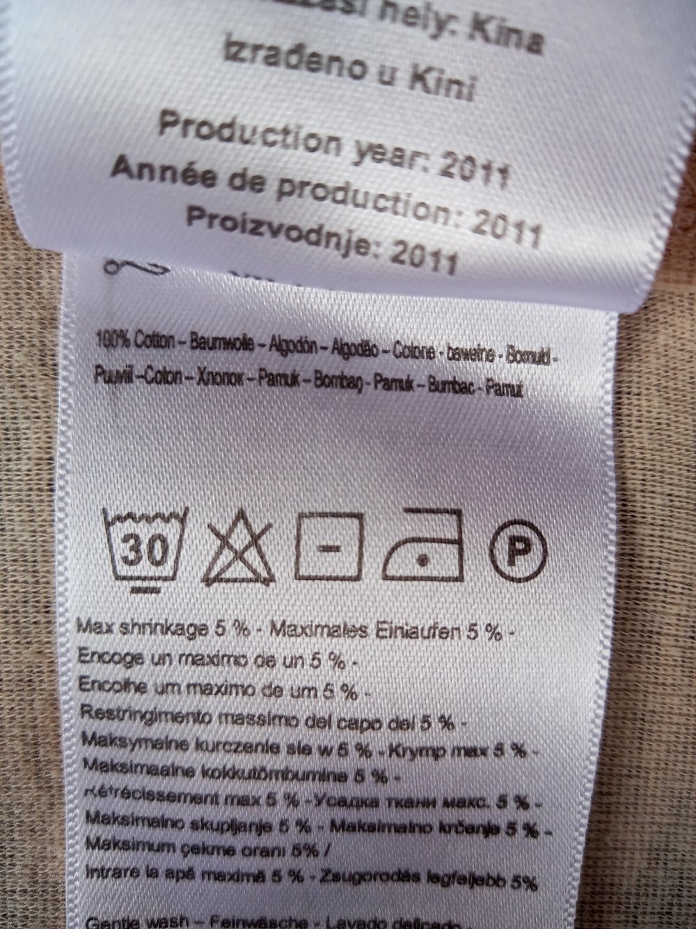 VILA : Damen Top, Shirt  Trägertop lang Gr. L/XL ungetragen beige Baumwoll