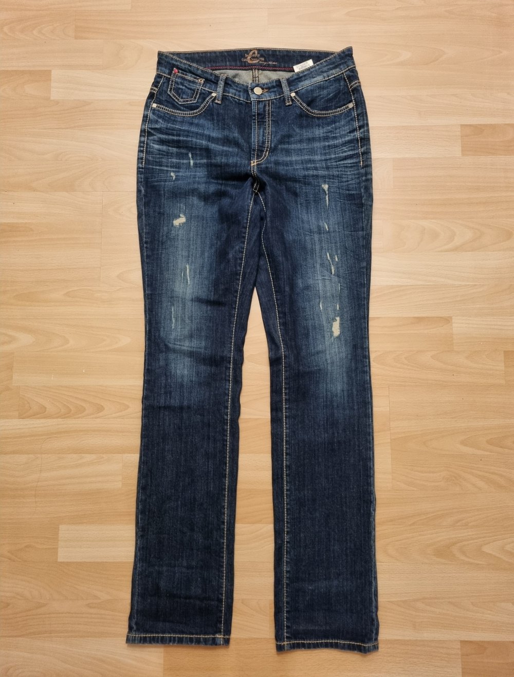 Cambio Piper Slim Long Jeans Gr. 40 Blau