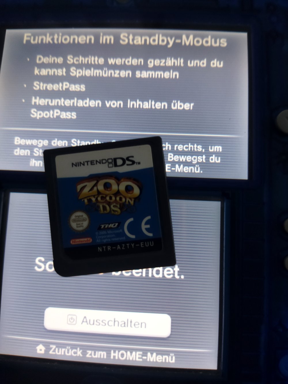 Nintendo DS mit einem Spiel