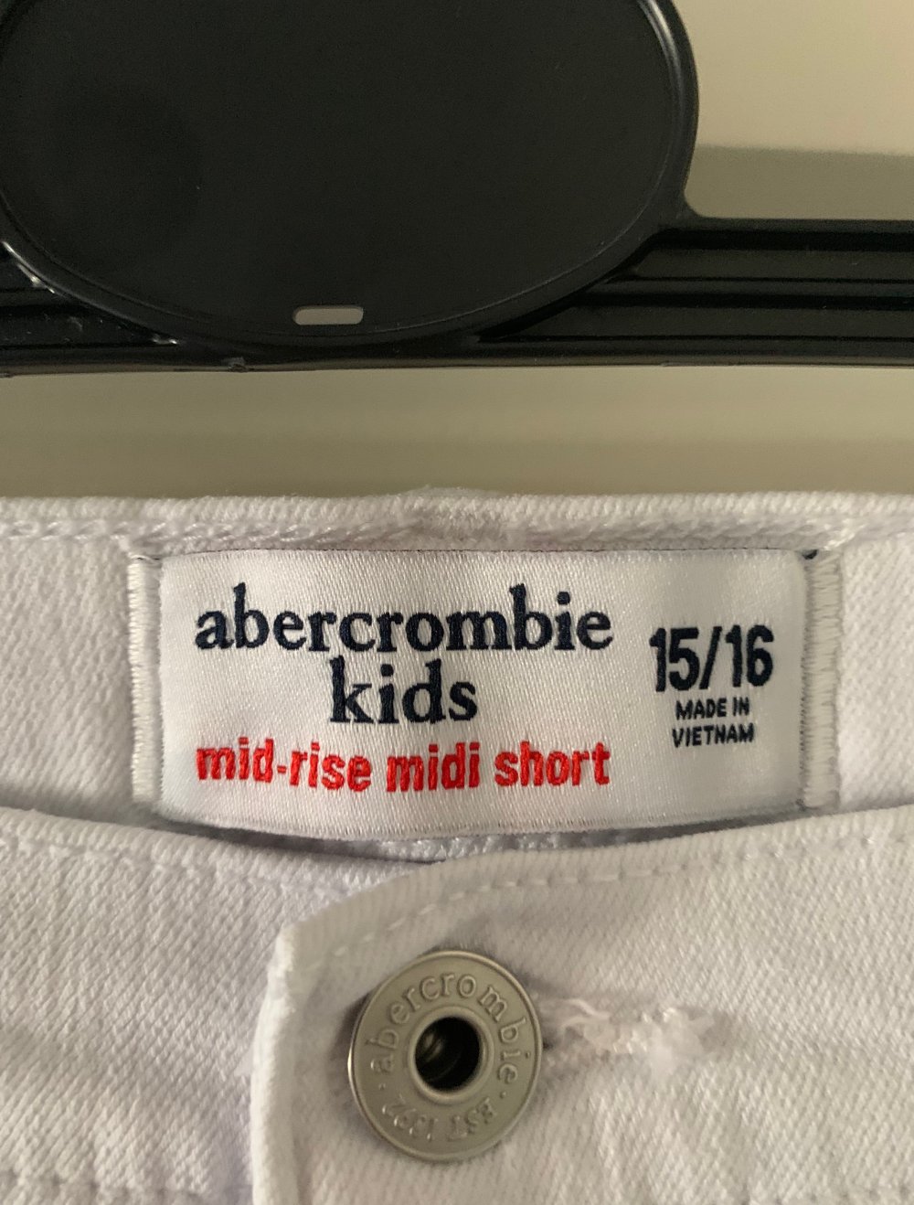 Weiße Shorts; Abercrombie kurze Hose basic