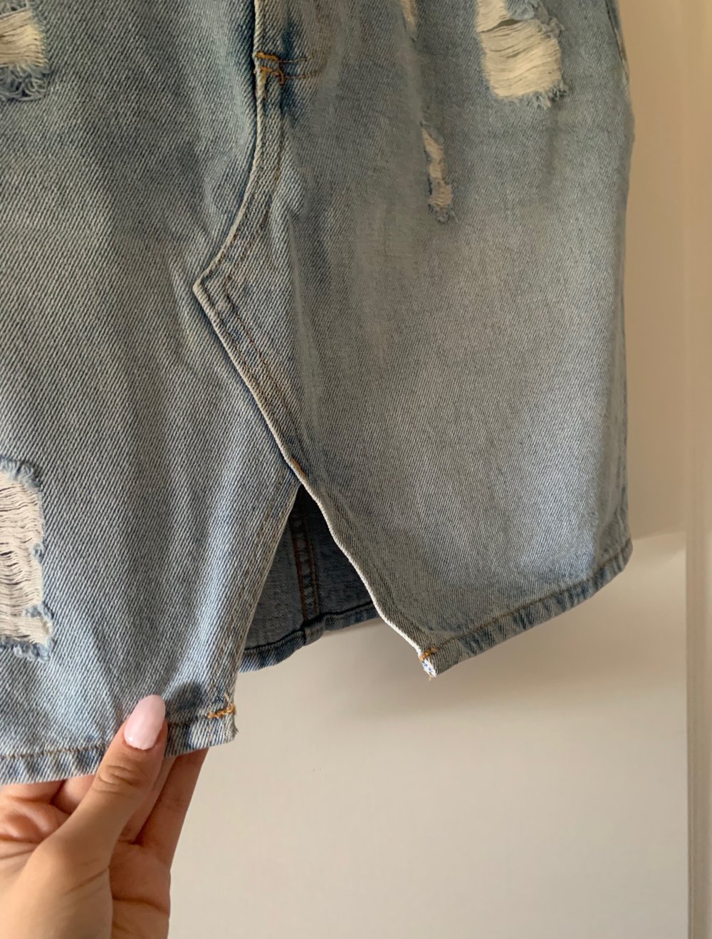 blauer Jeansrock; H&M kurzer Rock, Damen basic