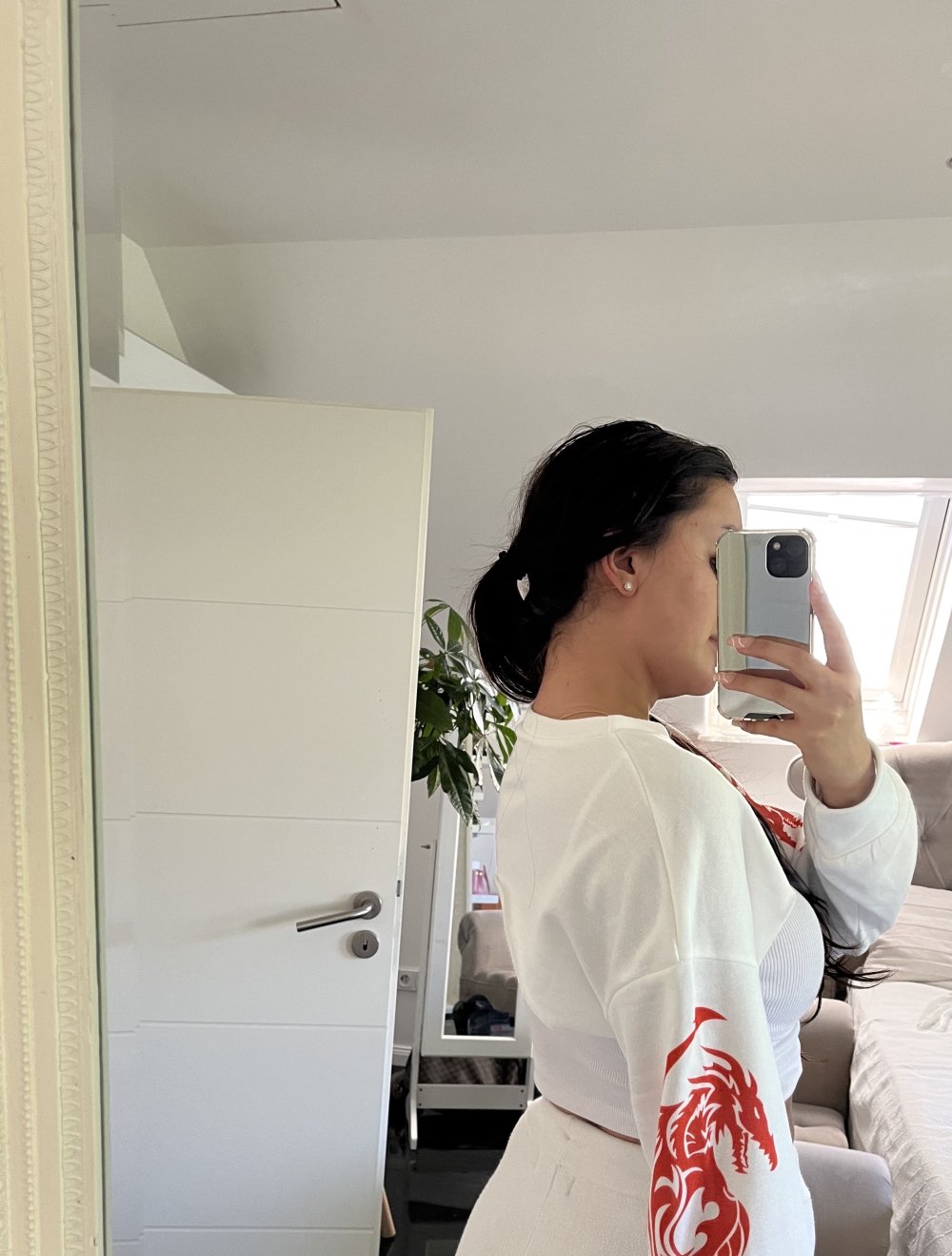 crop top Weiss orange