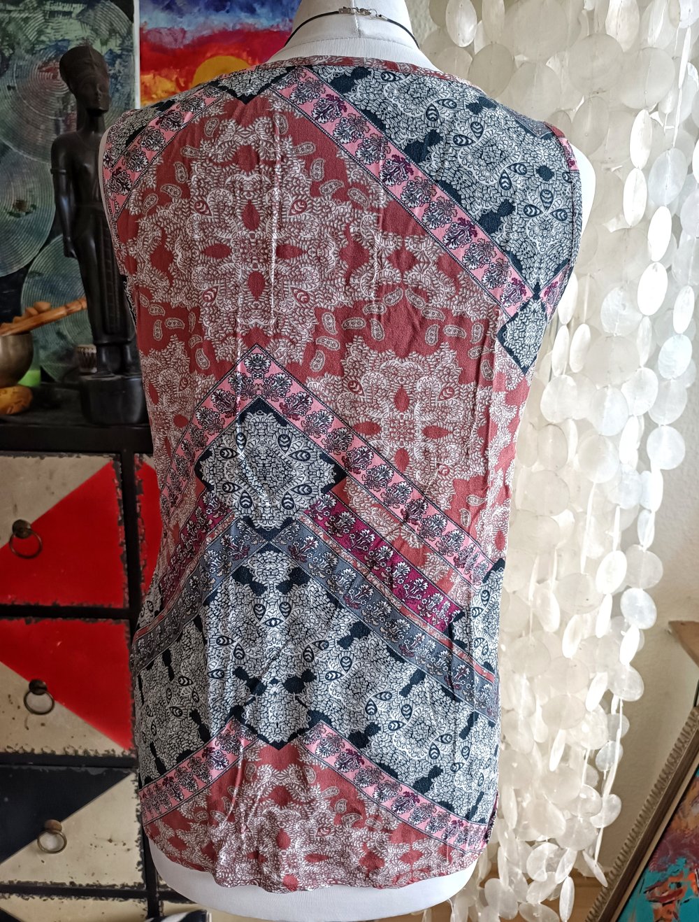 Süße Bluse Ornamente superschick gemustert bunt Vero Moda 100% Viskose S