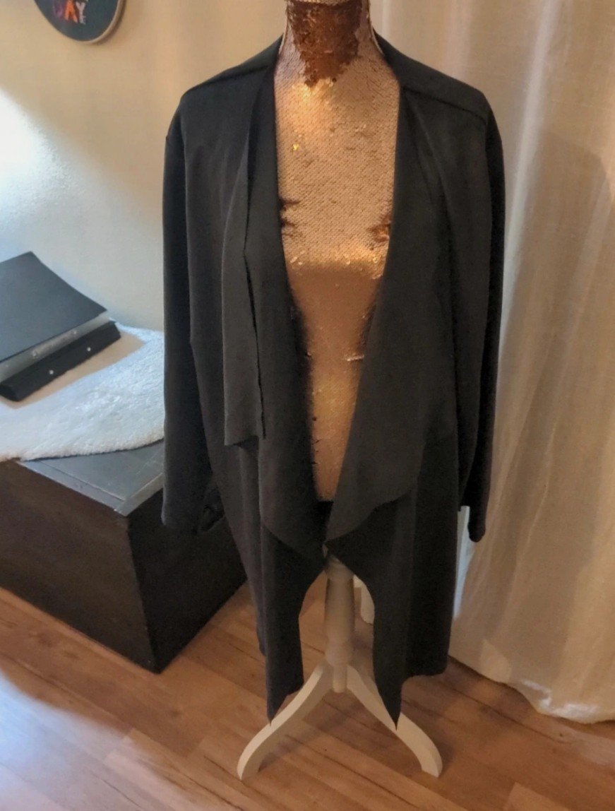 Kunstfellmantel, grau