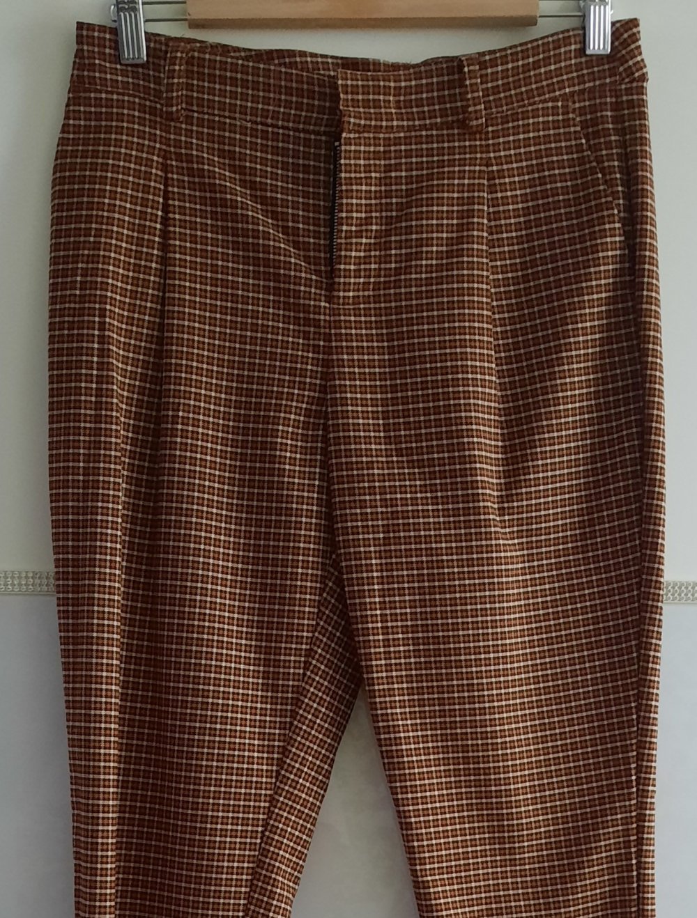 Hose braun schwarz weiss kariert von Review