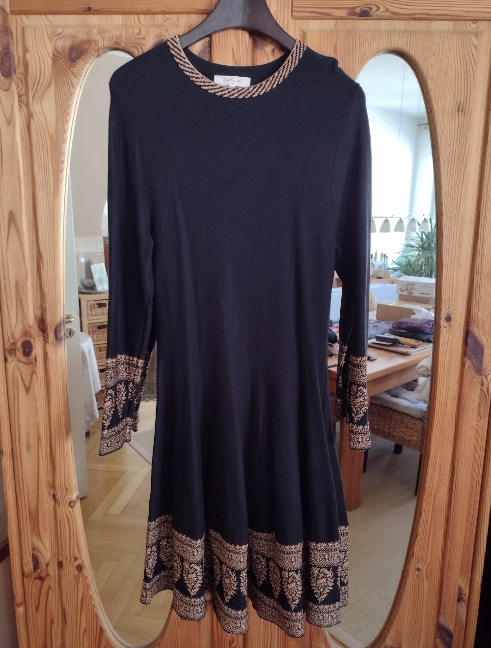 DERHY DENMARK ❤️ festliches Kleid, schwarz/Kupfer, L