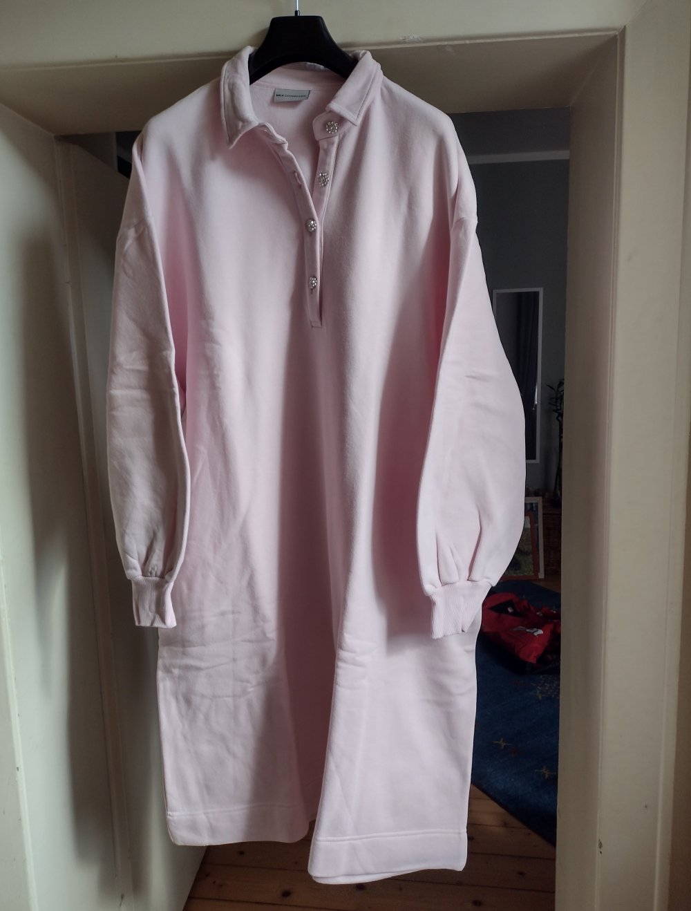 MILK KOPENHAGEN ❤️ KUSCHELIGES SWEATSHIRT -KLEID, ROSA,XXL