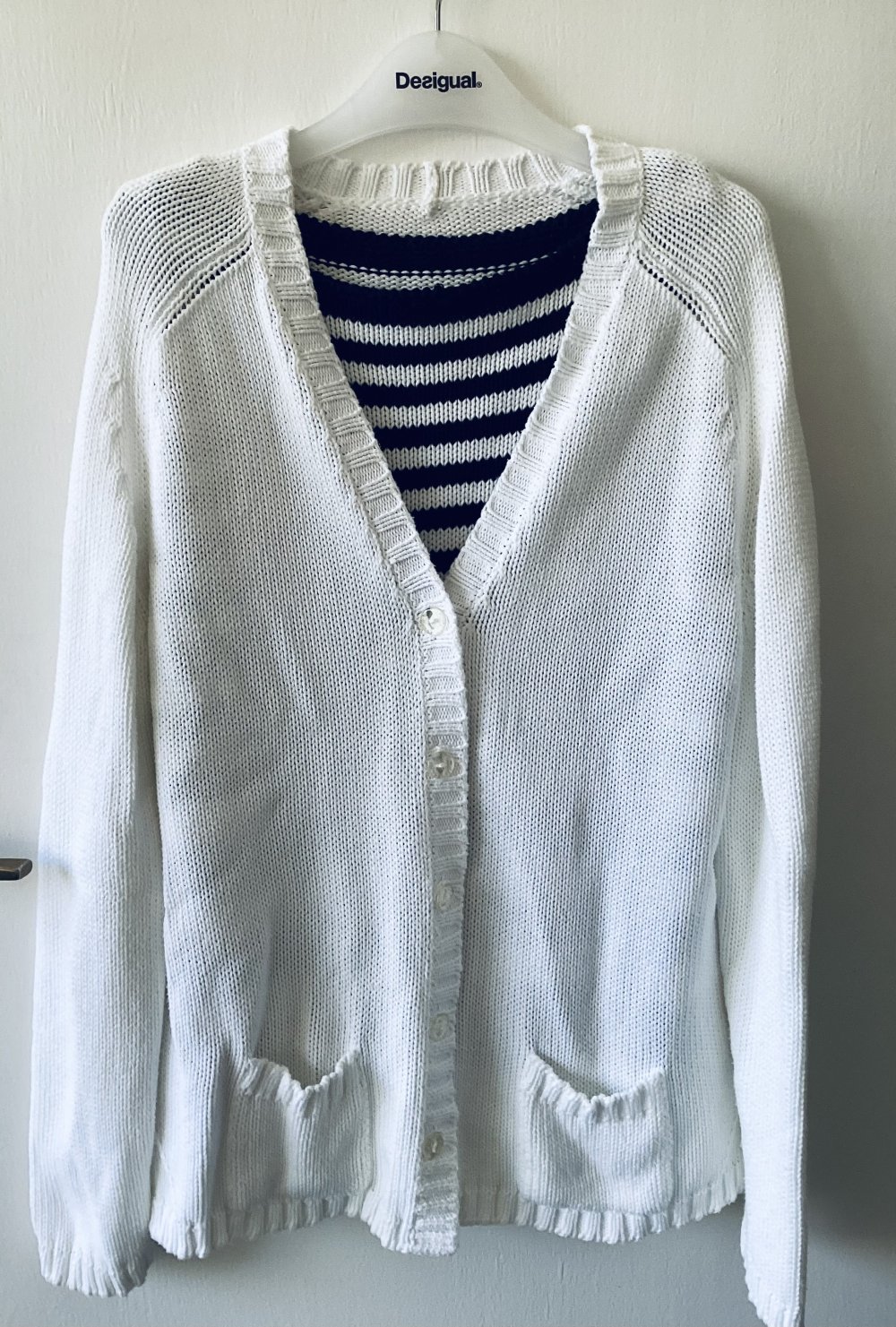 Twin Set von Dirocco , Strickjacke mit Top , schwarz/weiß , Größe , Größe 42 