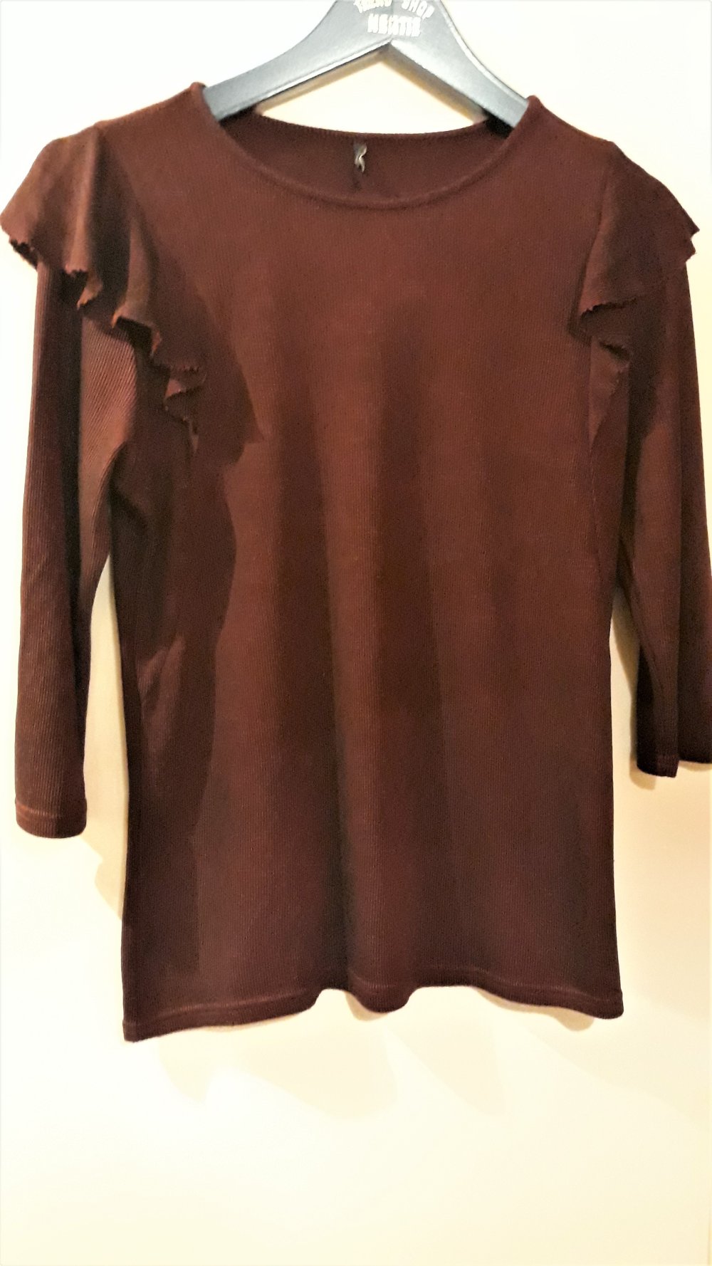 Schicker Damenshirt von Only, Gr.40/M, schwarz/weinrot, nur 4,50€