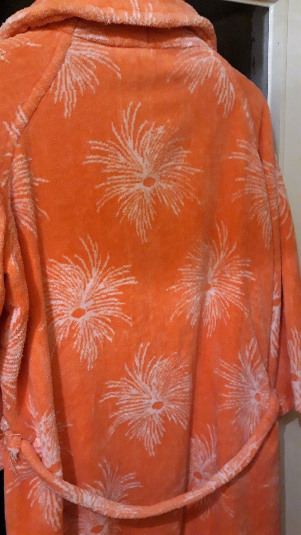 Toller Damenbademantel Velour, Gr.40, korallenrot nur noch 8,-€