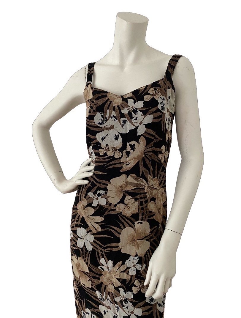 Comma, Kleid, braun, Blumen, Gr 36