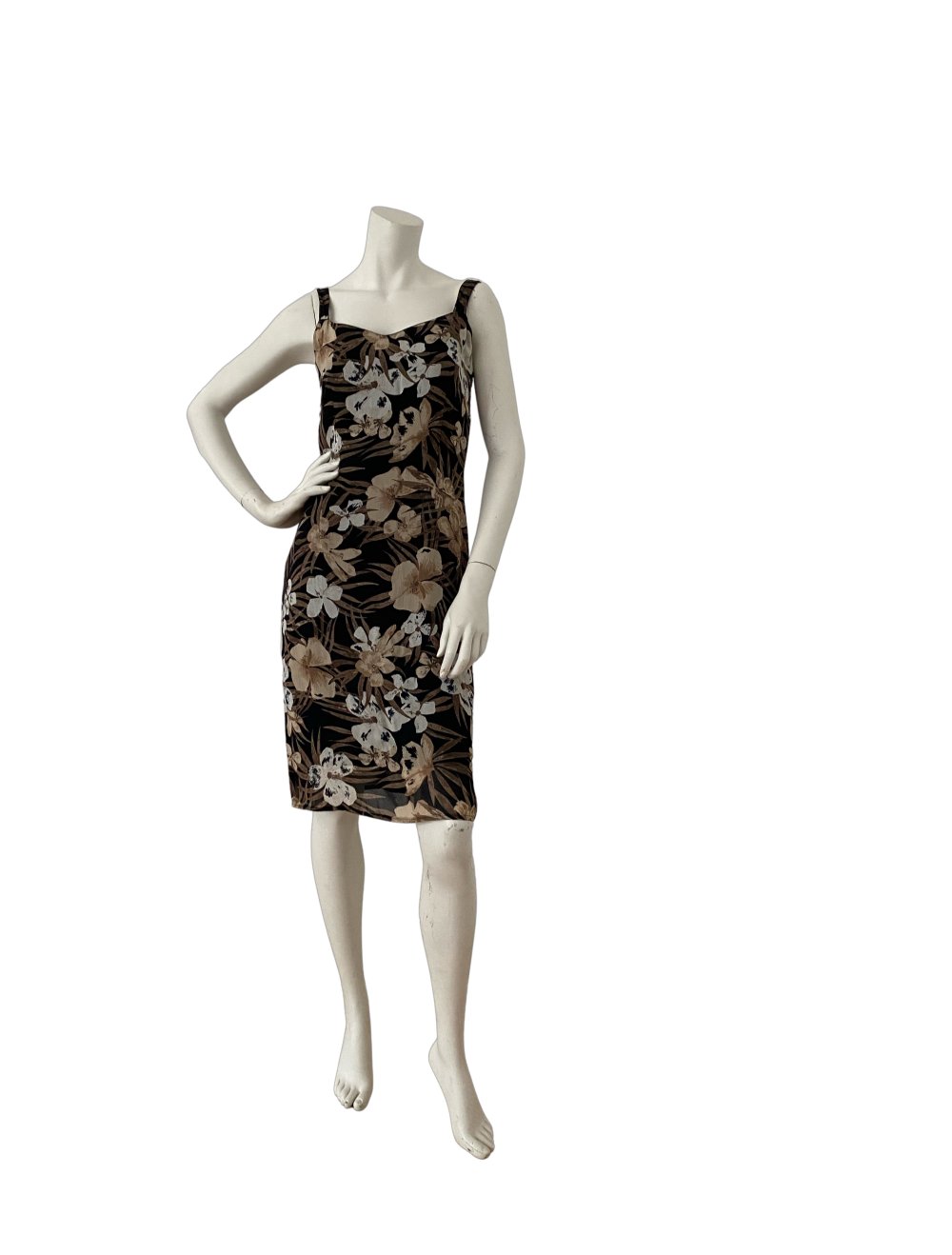 Comma, Kleid, braun, Blumen, Gr 36